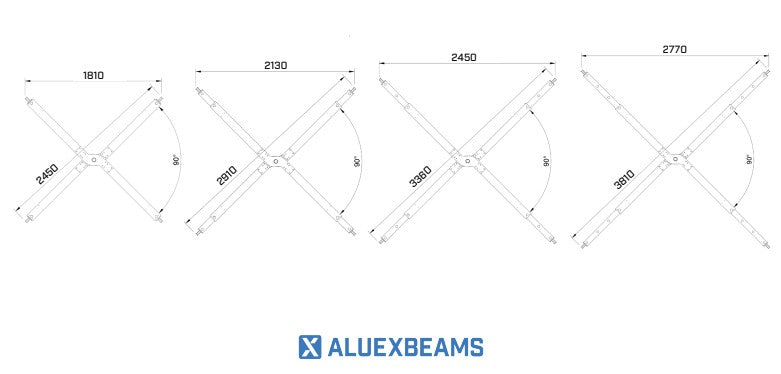 Ladda bild i galleriet, Aluexbeams Aluex 15 KryssOk  Aluminium 2450-3810mm WLL 15T
