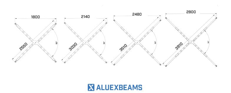 Ladda bild i galleriet, Aluexbeams Aluex 5 KryssOk  Aluminium 2550-3910mm WLL 5T
