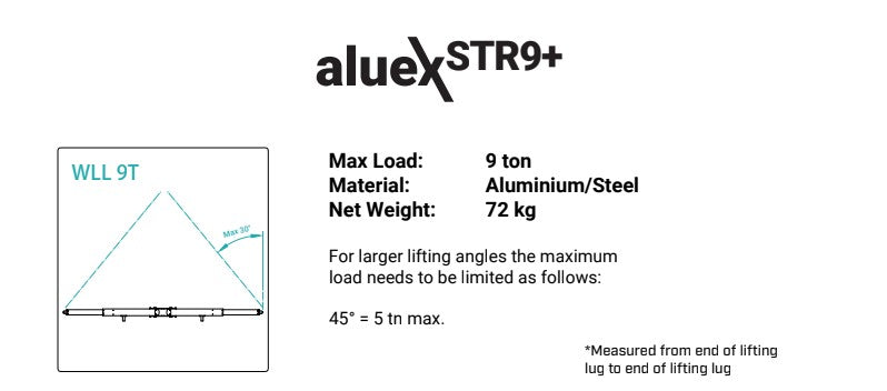 Ladda bild i galleriet, Aluexbeams Aluex Spridarbalk STR 9+  Aluminium 2510-5230 mm WLL 9T
