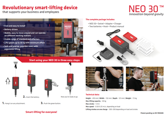 BINAR NEO 30 Självbalanserande Lintelfer Batteridriven -  WLL 0.3T