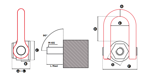 Codipro Roterbar Lyftögla Female DSS M24 WLL: 5.5T