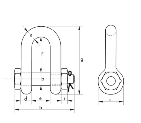 Schackel Green Pin® Dee G-4153- WLL: 17T