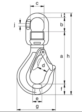 Ladda bild i galleriet, Green Pin® CSE Krok med kullagerlekare 10mm WLL: 3,2 T
