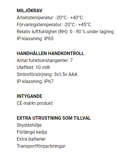 Uthyrning: Ganterud® L5 Pro Lyftok med nivellering frikoppling blixtljusvarnare WLL 5T (Pris per dag)