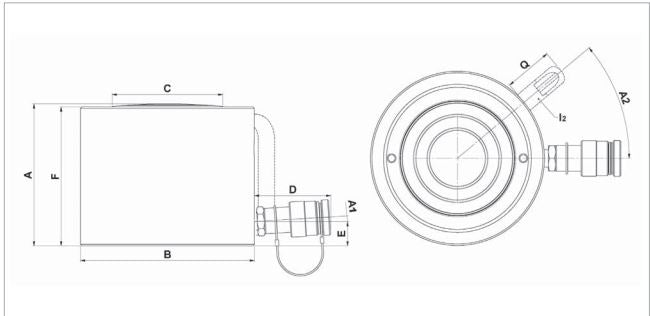 Ladda bild i galleriet, Holmatro HSC S5 Hydraulisk Domkraft WLL 10T Cylinder slaglängd: 50mm
