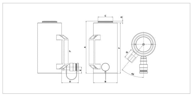 Ladda bild i galleriet, Holmatro HAC 20 S Hydraulisk Domkraft Aluminium WLL 20T Cylinder slaglängd: 50mm
