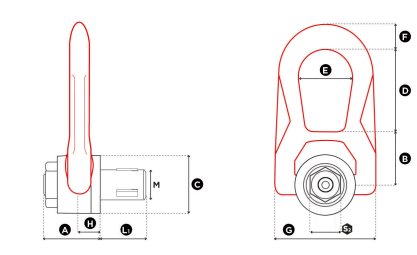 Codipro Roterbar Lyftögla Quick Lift DSR M14 WLL: 0,7T